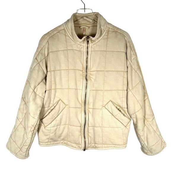 Free People dolman quilted jacket in vanilla cream size XS - Picture 4 of 16